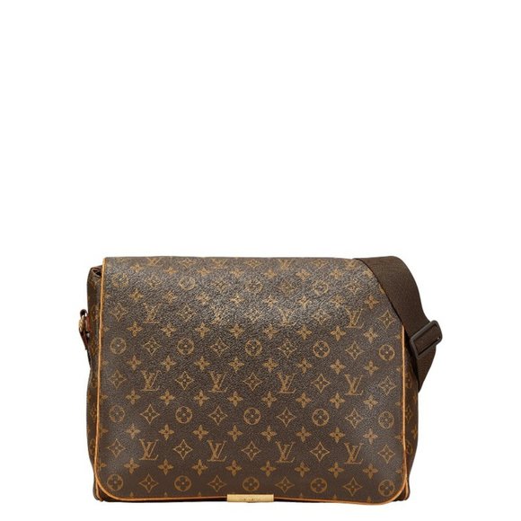 LOUIS VUITTON Authentic Brown Monogram Leather Shoulder Bag
